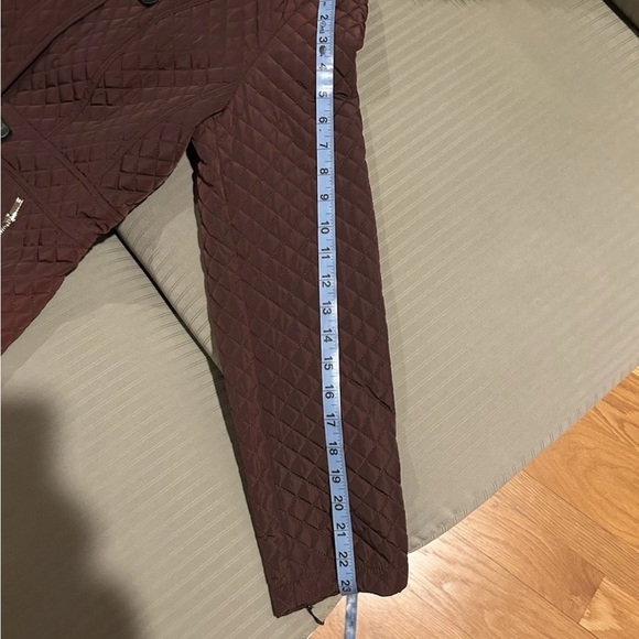 Ivanka Trump Womens Winter Wine Color Faux Fur Lined Hood Quilted Parka M NWT - Picture 15 of 16